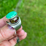 Chrysoprase & Garnet Divine Ring - Lover of Truth