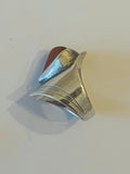 The Dreamer - Sterling Silver - Orange Agate Spirit Ring